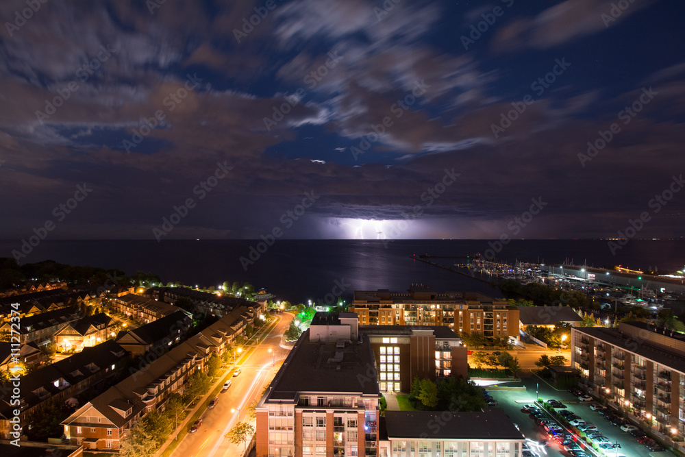 Thunderstorm on Lake Ontario in Mississauga