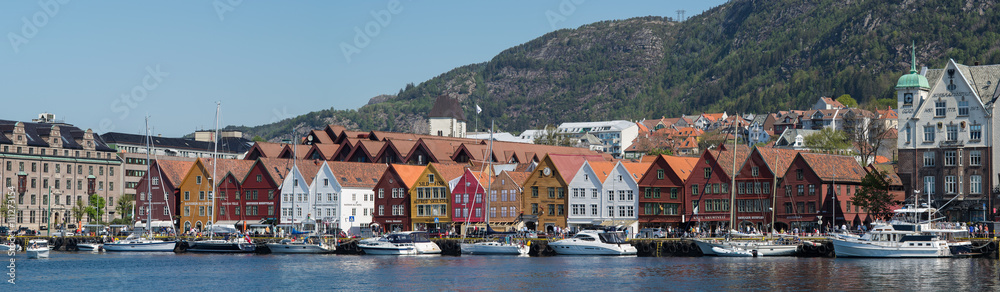 beautiful Bergen, Panorama, Norway. on a clear day