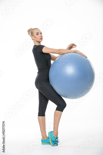 Girl with fitball