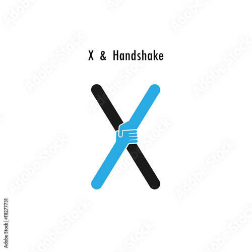 Creative X- letter icon abstract logo design vector template.