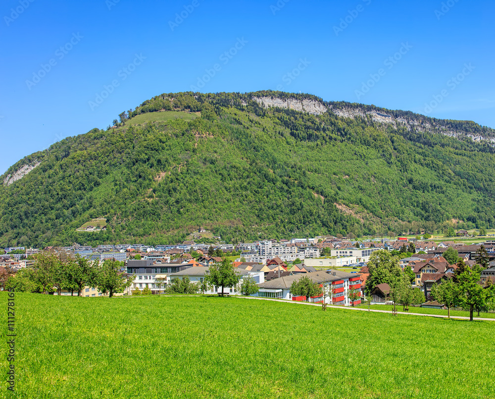 View on the town of Stans in Switzerland