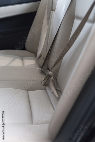new fabric passenger backseat in car