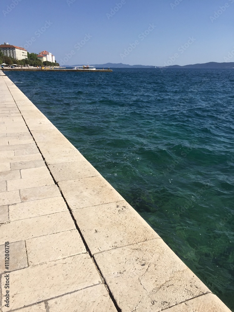 Sea wall at Zadar, Croatia