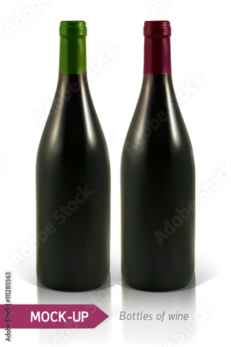 bottles of white and red wine