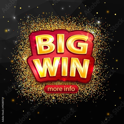 Big Win background for online casino, poker, roulette, card games.