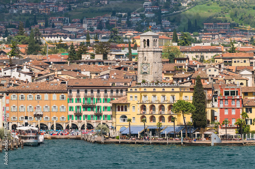 The town of Riva del Garda seen from the lake.