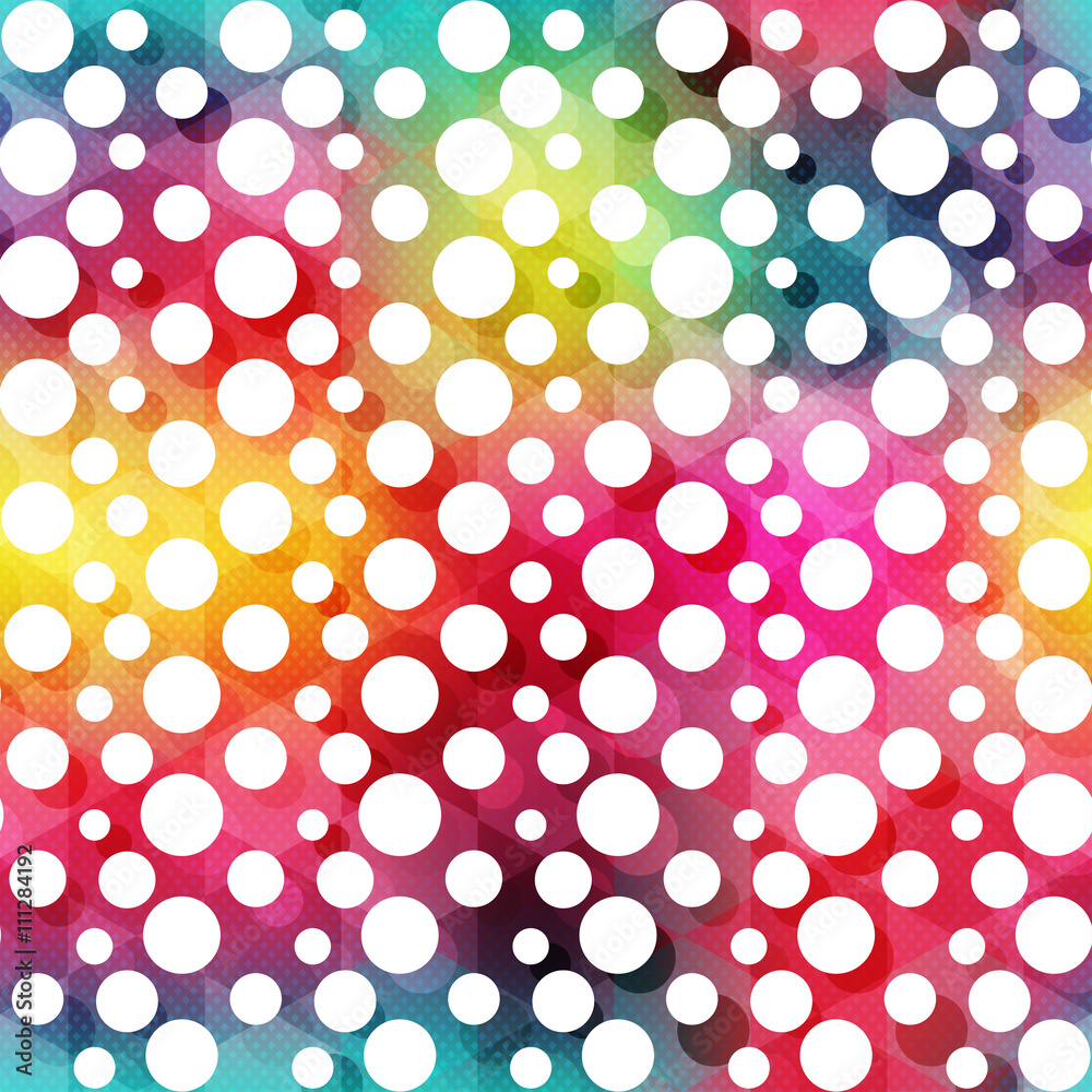multicolor circle seamless pattern