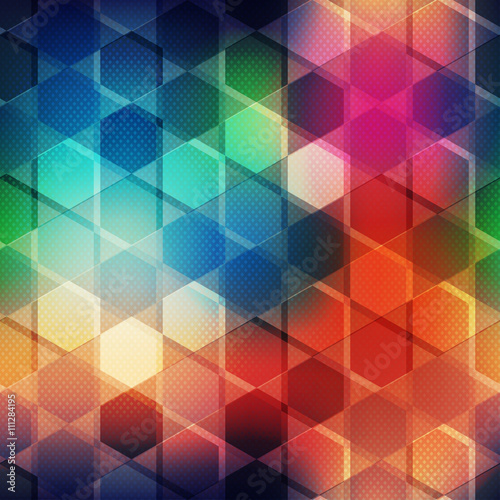 multicolor mosaic seamless pattern