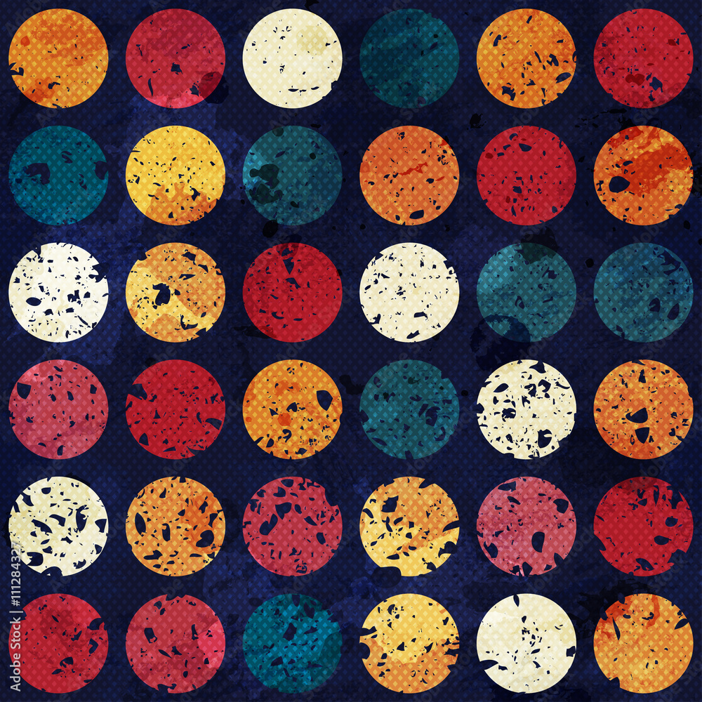 Obraz premium vintage circle seamless pattern