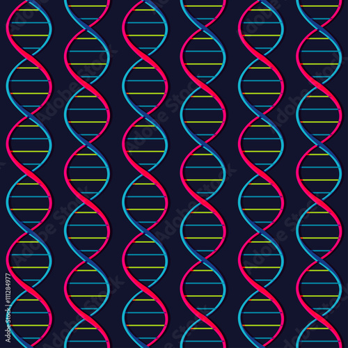 DNA(deoxyribonucleic acid) seamless pattern.