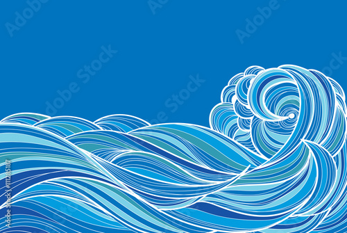 Hand drawn waves