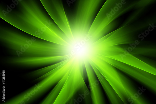 Abstract Green Star Wave Design Background