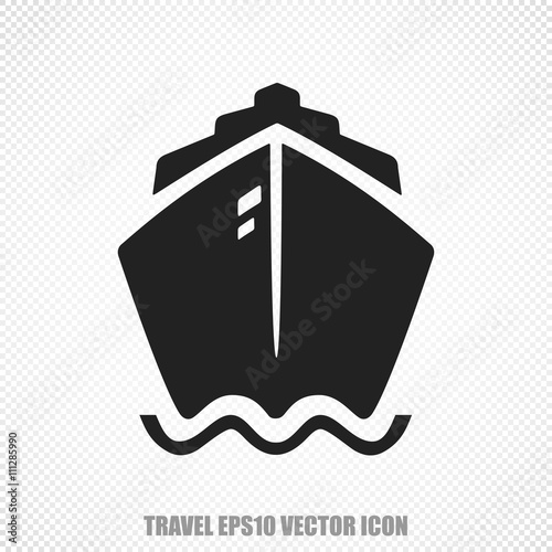 Vacation vector Ship icon. Modern flat design.