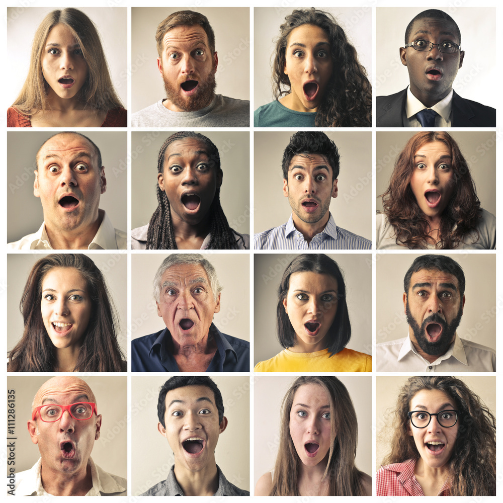 Surprised people