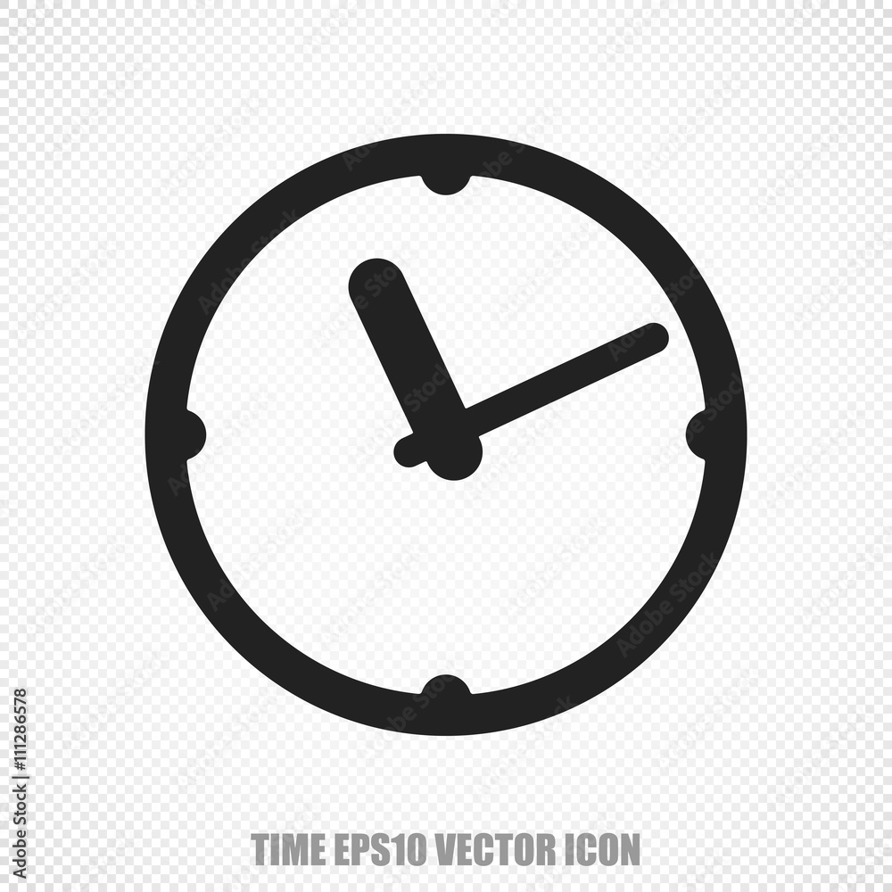 Time vector Clock icon. Modern flat design. Time vector Clock icon. Modern flat design.