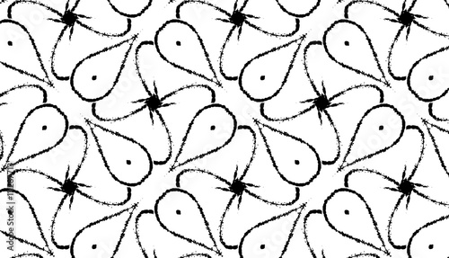 Primitive simple retro pattern with stars