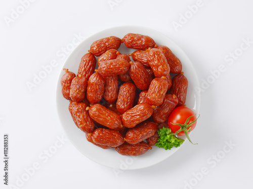 mini cabanossi sausages