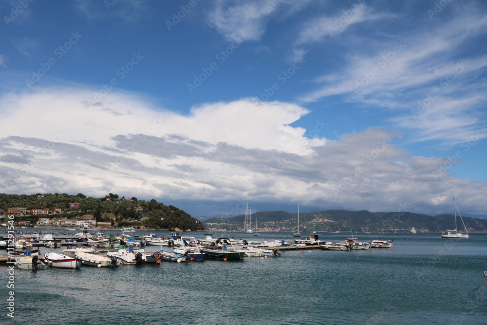 Port of Porto Venere at Ligurian sea, Italy