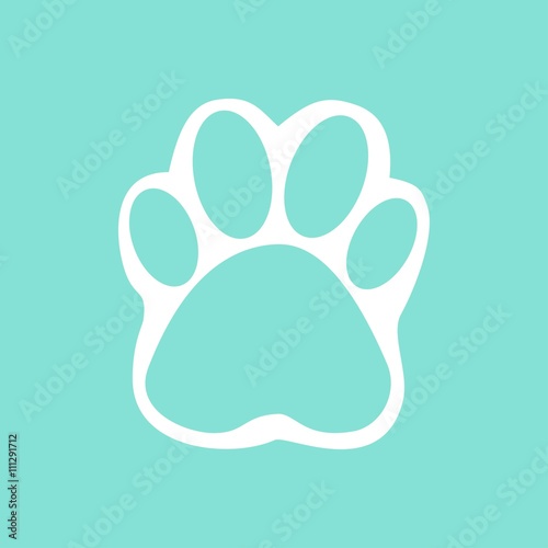 Paw -  vector icon.