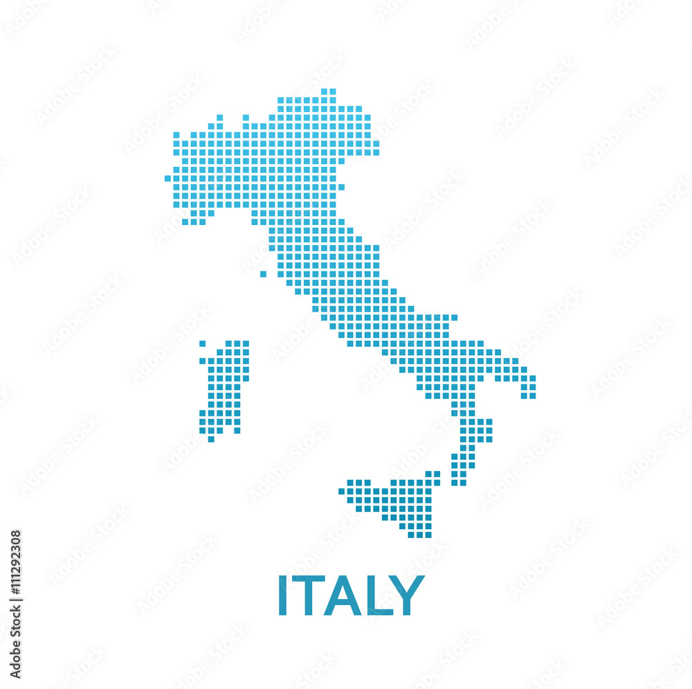 Pixel Map of Italy Pixel Map of Italy
