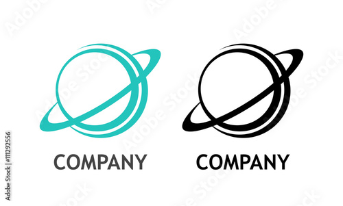 Logo with Planet like Saturn