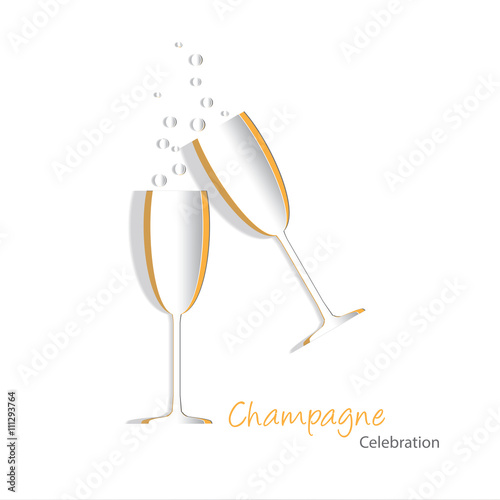 Champagne glass cutout