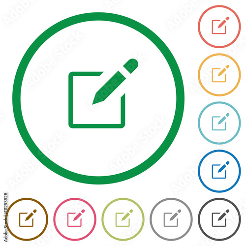 Editbox outlined flat icons