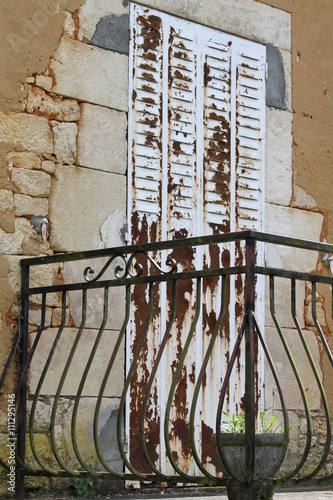 Canvastavla vieilles persiennes métalliques rouillées