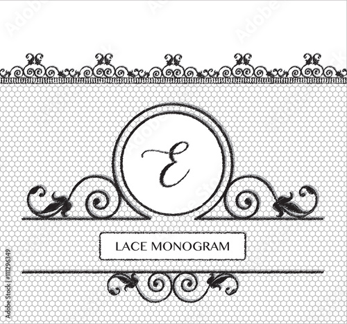Lace Monogram E