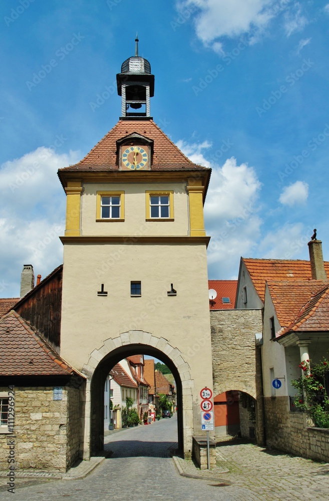 Fototapeta premium Ochsenfurter Tor, Sommerhausen