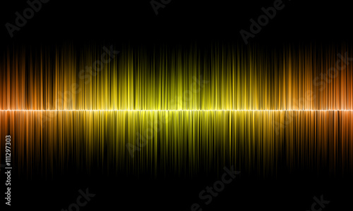 Graphics of music equalizer on black background