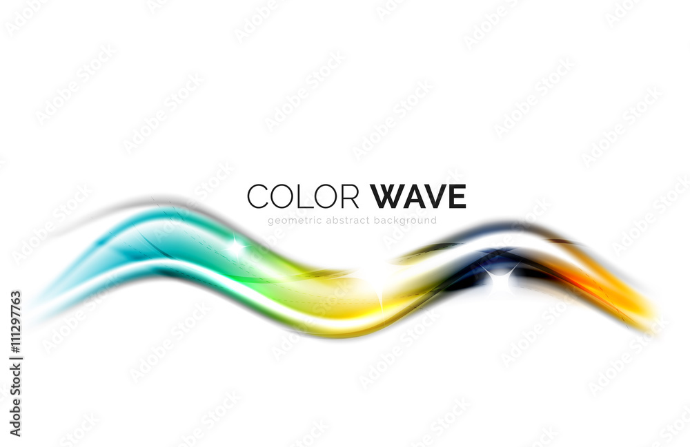 Abstract color wave design element Abstract color wave design element