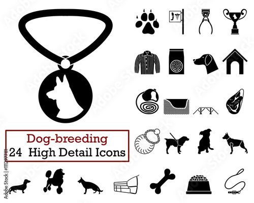 Set of 24 Dog-breeding