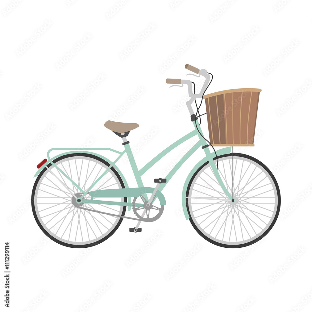 Bicycle in flat style.