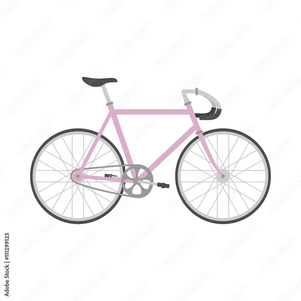 Bicycle in flat style.