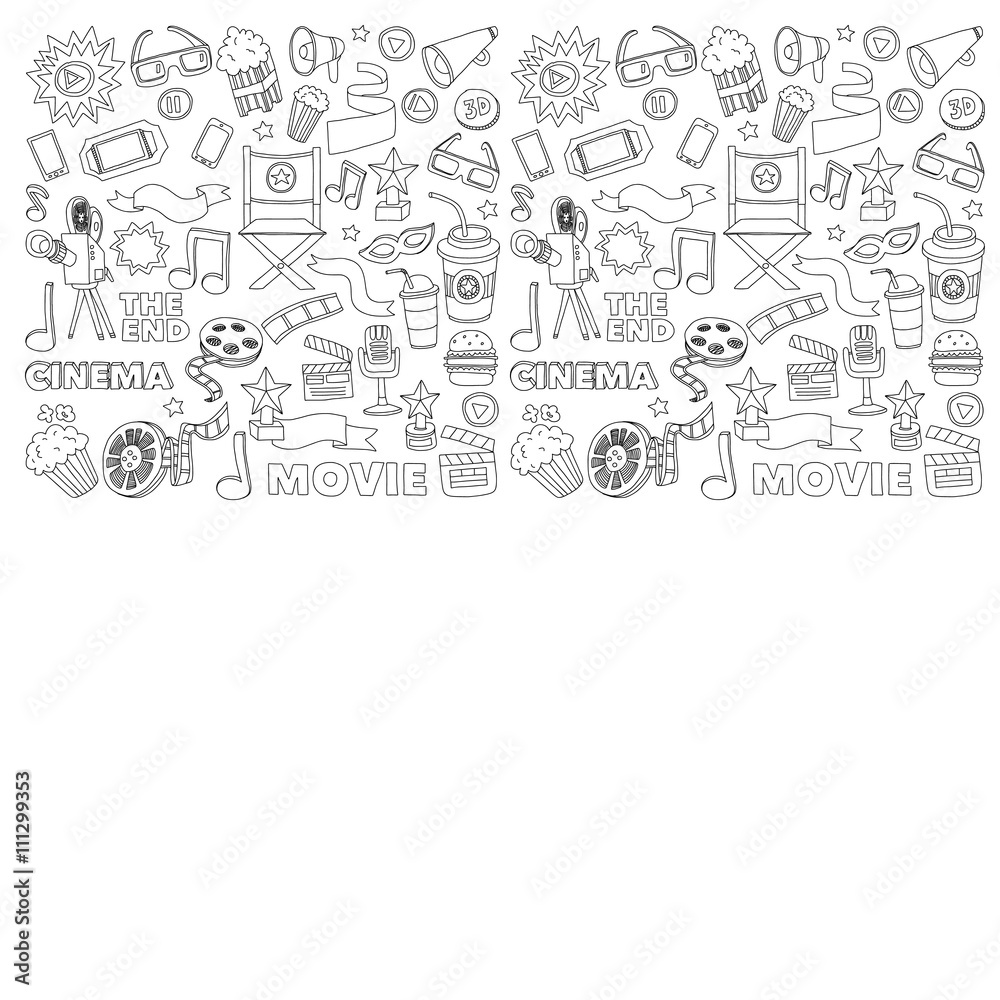 Cinema icons set. Cinema pattern. Cinema icons. Cinema background. Cinema set vector. Cinema set eps. Cinema texture. Cinema set. Filmmaking and movie hand drawn images. Cinema icons set. Cinema pattern. Cinema icons. Cinema background. Cinema set vector. Cinema set eps. Cinema texture. Cinema set. Filmmaking and movie hand drawn images.