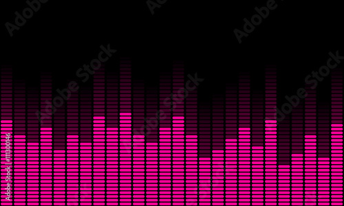 Graphics of music equalizer on black background © pentortorpong