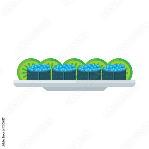 blue spawn sushi rolls set