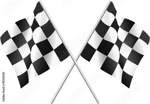 Fotótapéta Waving Checkered Flags