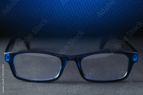 Eyeglasses Close-up / Glasses in the Business Vision, Eyeglass in Technology Emotion, Glasses in Close-up Detail