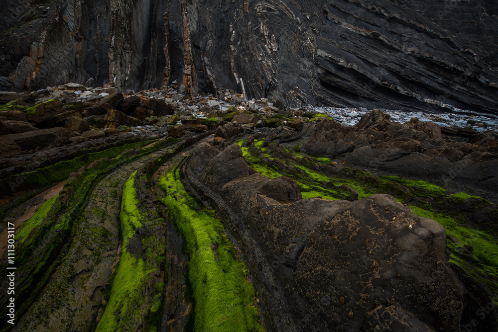 The geological rock formations of Barrika The geological rock formations of Barrika