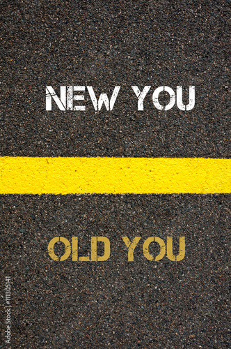 Antonym concept of OLD YOU versus NEW YOU © stanciuc