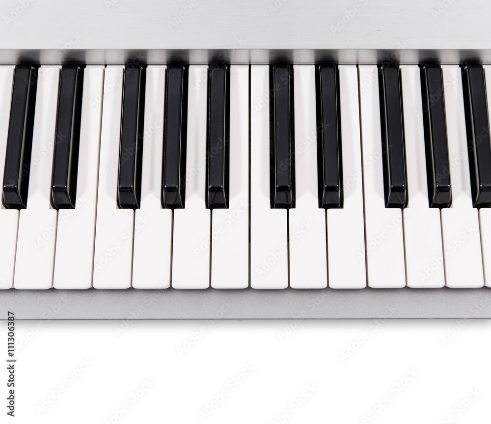 top view of keyboard keys in metallic casing top view of keyboard keys in metallic casing