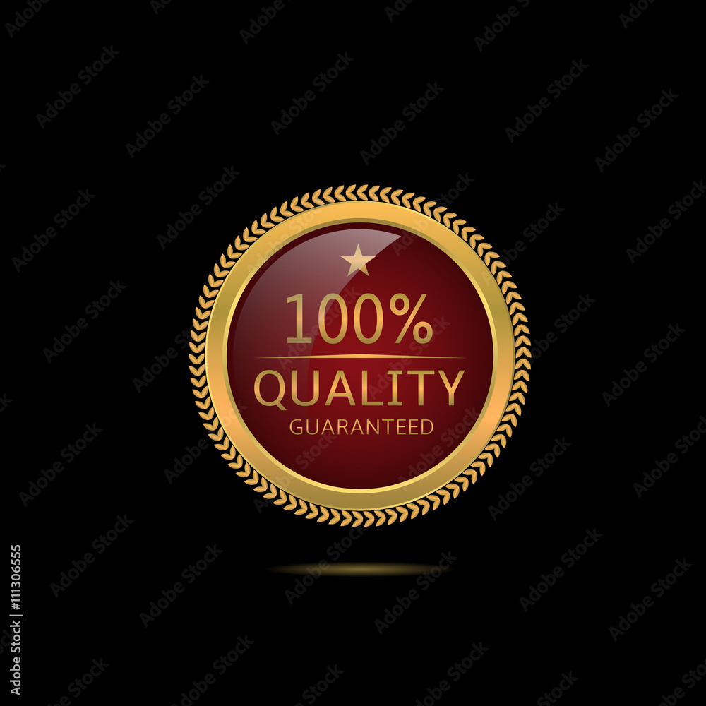 Quality guaranteed label Quality guaranteed label