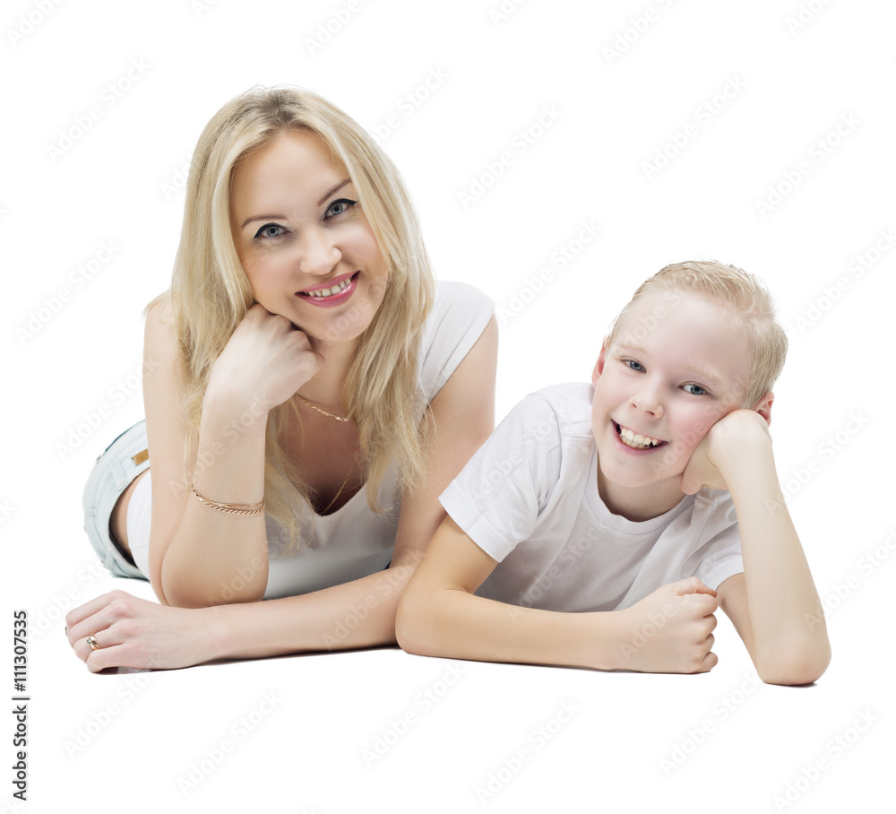 happy mother and son happy mother and son
