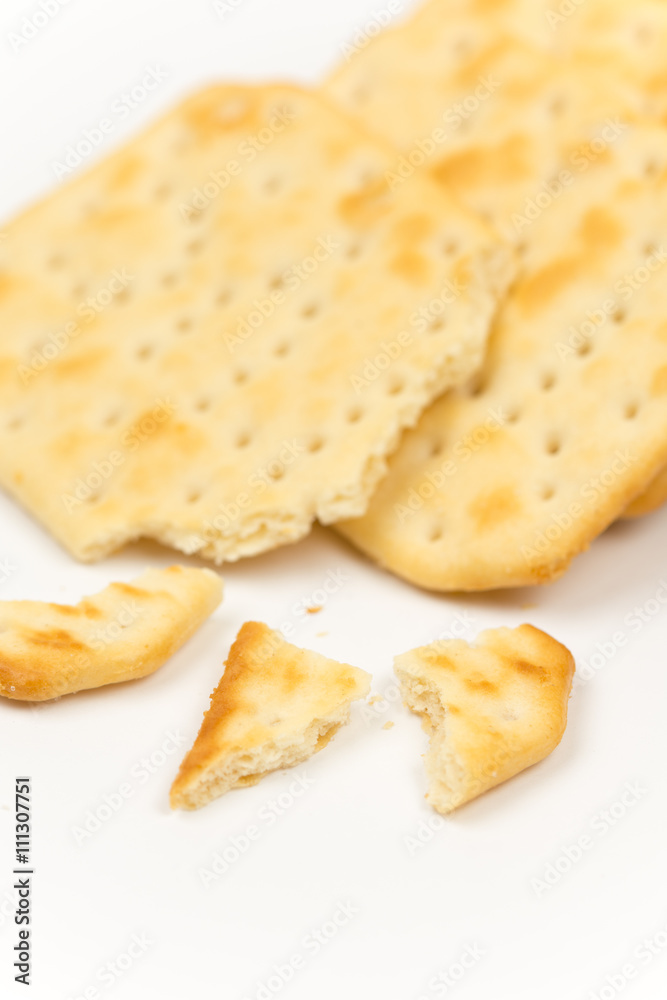 Crisp cookies isolated over white background Crisp cookies isolated over white background
