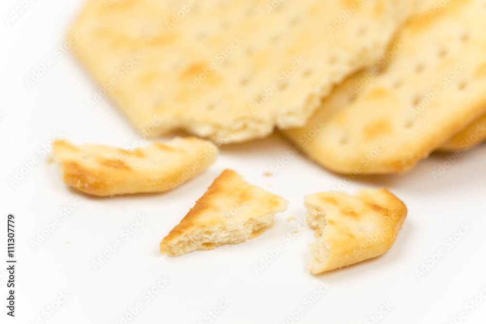 Crisp cookies isolated over white background Crisp cookies isolated over white background