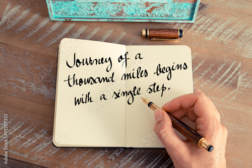 Картината върху платно Handwritten quote as inspirational concept image