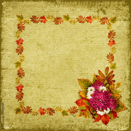 Autumn frame with dry leave...