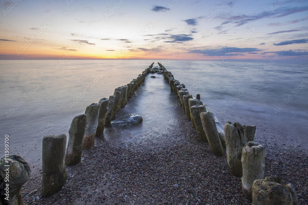 Baltic Sea, evening, Kaliningrad, Russia, Kurshskaya, Kosa